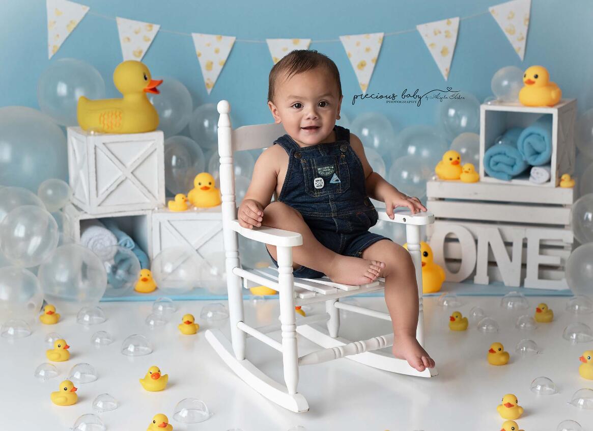 Avezano Rubber Duckie Summer Cake Smash Photography Backdrop Designed By Angela Forker-AVEZANO